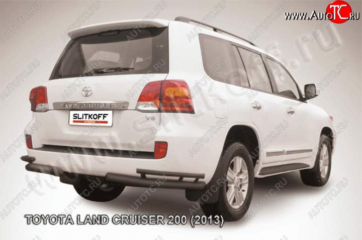 10 399 р. Уголки d76+d42 двойные Toyota Land Cruiser 200 1-ый рестайлинг (2012-2015) (Цвет: серебристый)  с доставкой в г. Йошкар-Ола