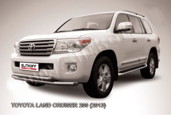 Защита переднего бампера Slitkoff (Ø76 и 57 мм) Toyota (Тойота) Land Cruiser (Лэнд)  200 (2012-2015) 200 1-ый рестайлинг