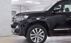 24 849 р. Защита переднего бампера (2 трубыØ76 и 63 мм, нержавейка) SLITKOFF  Toyota Land Cruiser  200 (2015-2021) 2-ой рестайлинг  с доставкой в г. Йошкар-Ола. Увеличить фотографию 4