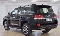 13 749 р. Защита заднего бампера (Ø76 мм уголки, нержавейка) SLITKOFF  Toyota Land Cruiser  200 (2015-2021) 2-ой рестайлинг  с доставкой в г. Йошкар-Ола. Увеличить фотографию 2