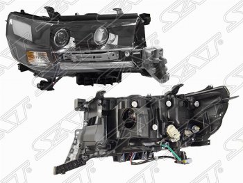 24 499 р. Правая фара передняя SAT LED EXECUTIVE BLACK/WHITE Toyota Land Cruiser 200 2-ой рестайлинг (2015-2021)  с доставкой в г. Йошкар-Ола. Увеличить фотографию 1