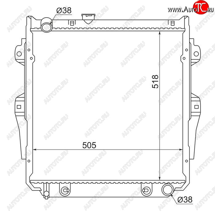 15 299 р. Радиатор двигателя SAT  Toyota Land Cruiser  J70 (1984-1999) 5 дв. дорестайлинг, 5 дв. 1-ый рестайлинг  с доставкой в г. Йошкар-Ола
