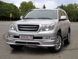 16 649 р. Накладка на передний бампер JAOS  Toyota Land Cruiser  200 (2007-2012) дорестайлинг (Неокрашенная)  с доставкой в г. Йошкар-Ола. Увеличить фотографию 4