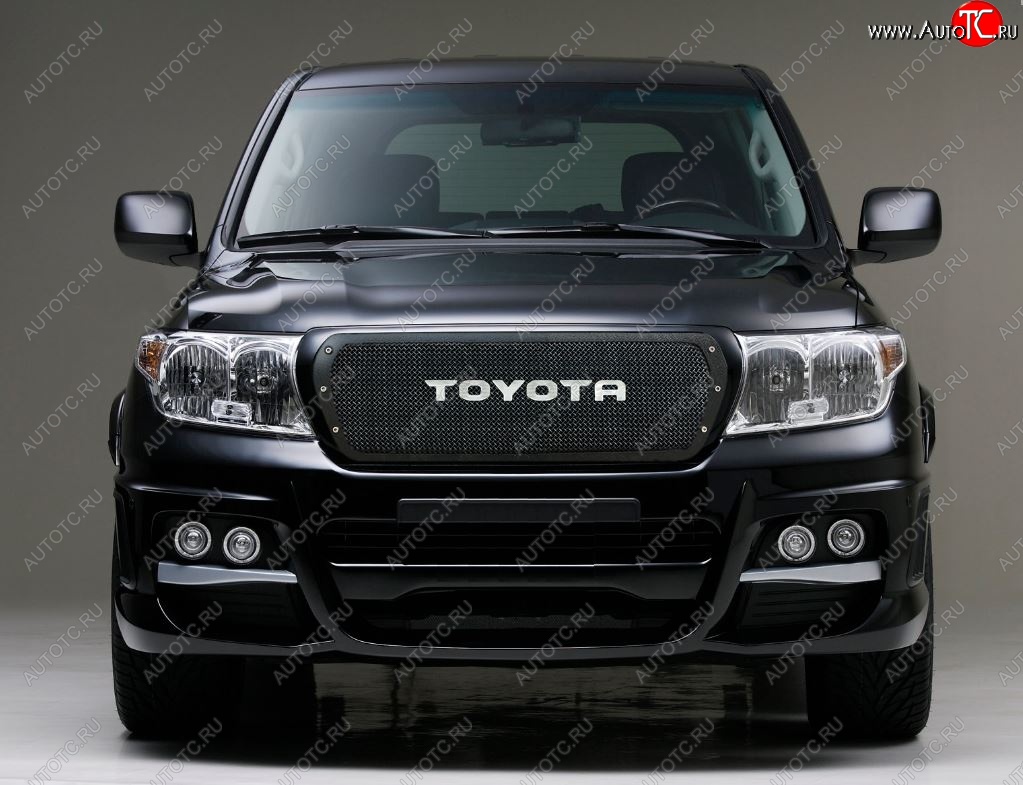 17 699 р. Решетка радиатора CrTuning Toyota Land Cruiser 200 дорестайлинг (2007-2012) (С надписью TOYOTA)  с доставкой в г. Йошкар-Ола