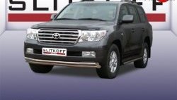 Двойная защита переднего бампера из труб диаметрами по 57 мм Slitkoff Toyota (Тойота) Land Cruiser (Лэнд)  200 (2007-2012) 200 дорестайлинг