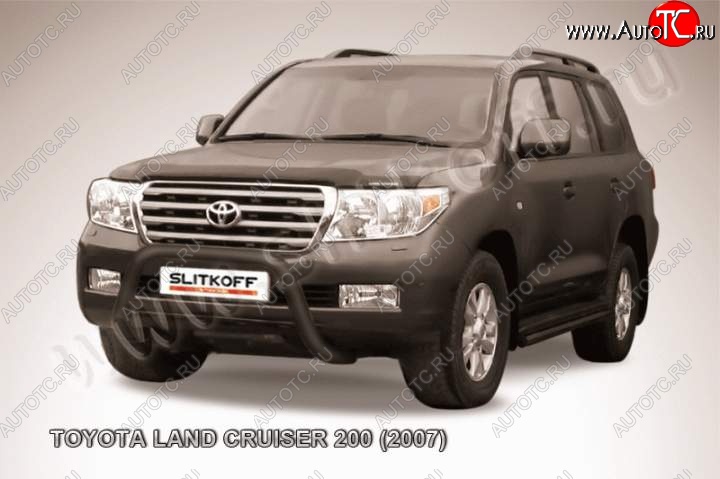 22 999 р. Кенгурятник d76 низкий мини Toyota Land Cruiser 200 дорестайлинг (2007-2012) (Цвет: серебристый)  с доставкой в г. Йошкар-Ола