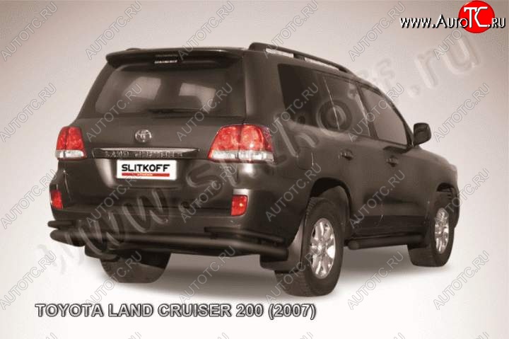 13 949 р. Защита задняя Slitkoff  Toyota Land Cruiser  200 (2007-2012) дорестайлинг (Цвет: серебристый)  с доставкой в г. Йошкар-Ола