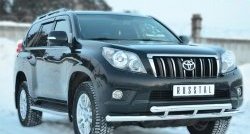 26 999 р. Защита переднего бампера (2 трубыØ63 мм, нержавейка) SLITKOFF Toyota Land Cruiser Prado J150 дорестайлинг (2009-2013)  с доставкой в г. Йошкар-Ола. Увеличить фотографию 4