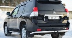 16 799 р. Одинарная защита заднего бампера из трубы диаметром 63 мм SLITKOFF  Toyota Land Cruiser Prado  J150 (2009-2013) дорестайлинг  с доставкой в г. Йошкар-Ола. Увеличить фотографию 4