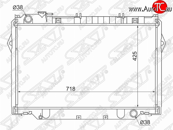 13 849 р. Радиатор двигателя SAT Toyota Land Cruiser 80 (1989-1997)  с доставкой в г. Йошкар-Ола