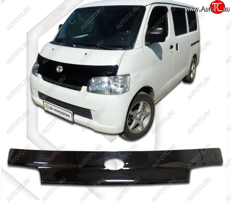 2 199 р. Дефлектор капота CA-Plastiс  Toyota LiteAce  S400 (2008-2020) (Classic черный, Без надписи)  с доставкой в г. Йошкар-Ола