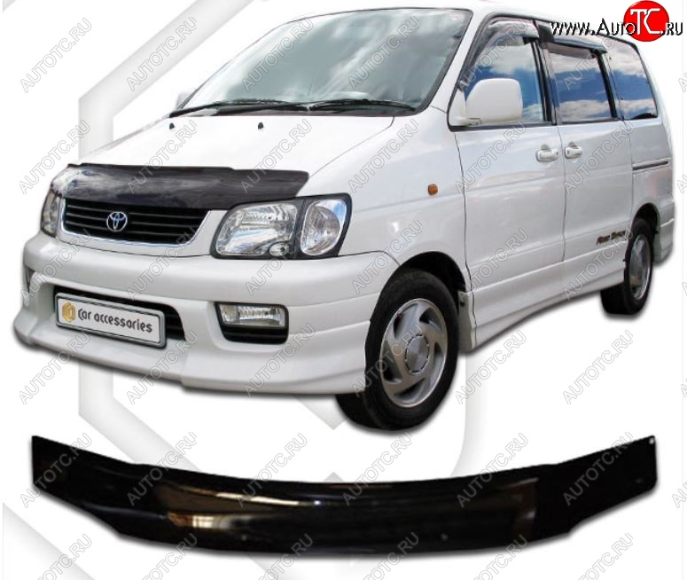 1 899 р. Дефлектор капота (R40G, R50G) CA-Plastiс  Toyota LiteAce  Noah (1996-2001) (Classic черный, Без надписи)  с доставкой в г. Йошкар-Ола