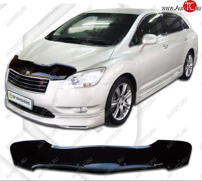 2 099 р. Дефлектор капота CA-Plastiс  Toyota Mark X ZIO  NA10 (2007-2011) дорестайлинг (Classic черный, Без надписи)  с доставкой в г. Йошкар-Ола