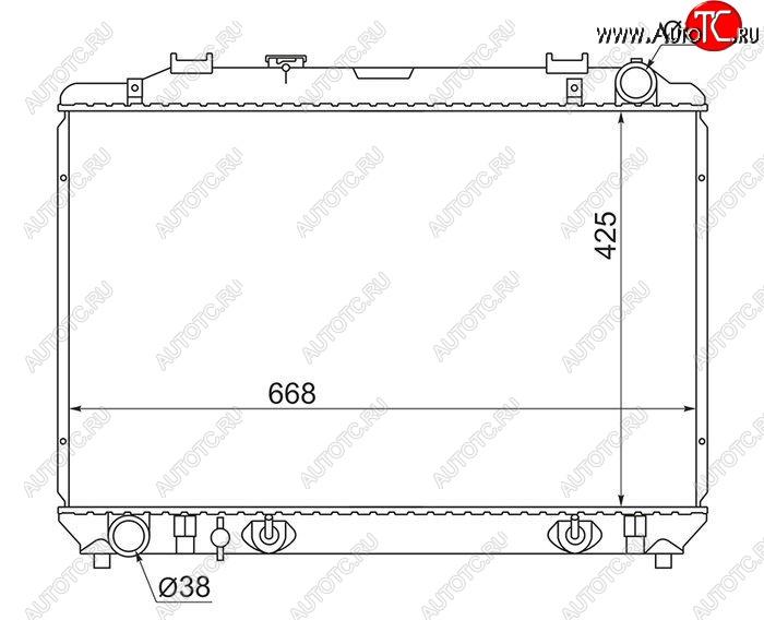 8 849 р. Радиатор двигателя SAT Toyota Noah 1 дорестайлинг (2001-2004)  с доставкой в г. Йошкар-Ола