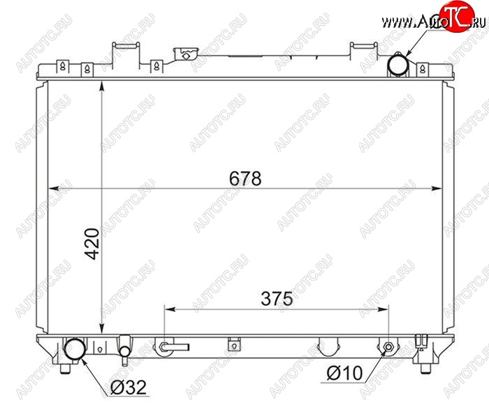 8 349 р. Радиатор двигателя SAT  Toyota Noah  1 (2001-2004) дорестайлинг  с доставкой в г. Йошкар-Ола