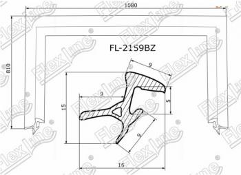 2 569 р. Молдинг лобового стекла FlexLine  Toyota Platz ( рестайлинг) - Vitz  XP10  с доставкой в г. Йошкар-Ола. Увеличить фотографию 1