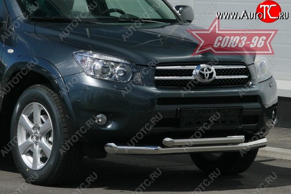 13 139 р. Защита переднего бампера двойная Souz-96 (d76/60) Toyota RAV4 XA305 5 дв. дорестайлинг (2005-2009)  с доставкой в г. Йошкар-Ола