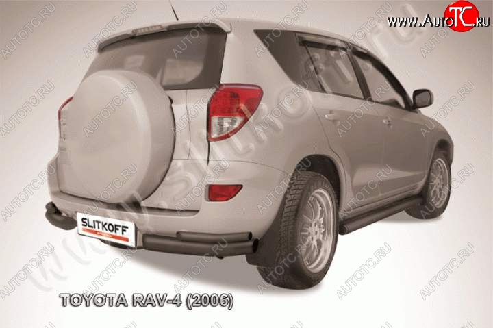 7 399 р. Уголки d76+d42 двойные Toyota RAV4 XA305 5 дв. дорестайлинг (2005-2009) (Цвет: серебристый)  с доставкой в г. Йошкар-Ола