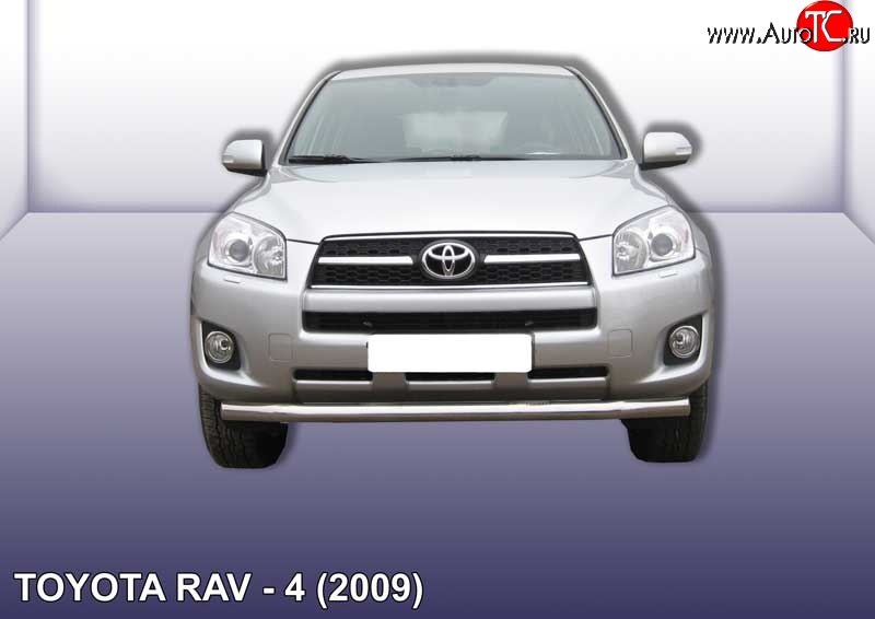 13 499 р. Одинарная защита переднего бампера диаметром 76 мм Slitkoff Toyota RAV4 XA30 5 дв. 1-ый рестайлинг (2008-2010) (Цвет: нержавеющая полированная сталь)  с доставкой в г. Йошкар-Ола