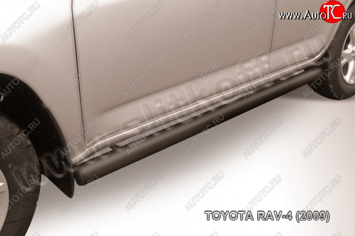 9 549 р. Защита порогов Slitkoff Toyota RAV4 XA30 5 дв. 1-ый рестайлинг (2008-2010) (Цвет: серебристый)  с доставкой в г. Йошкар-Ола