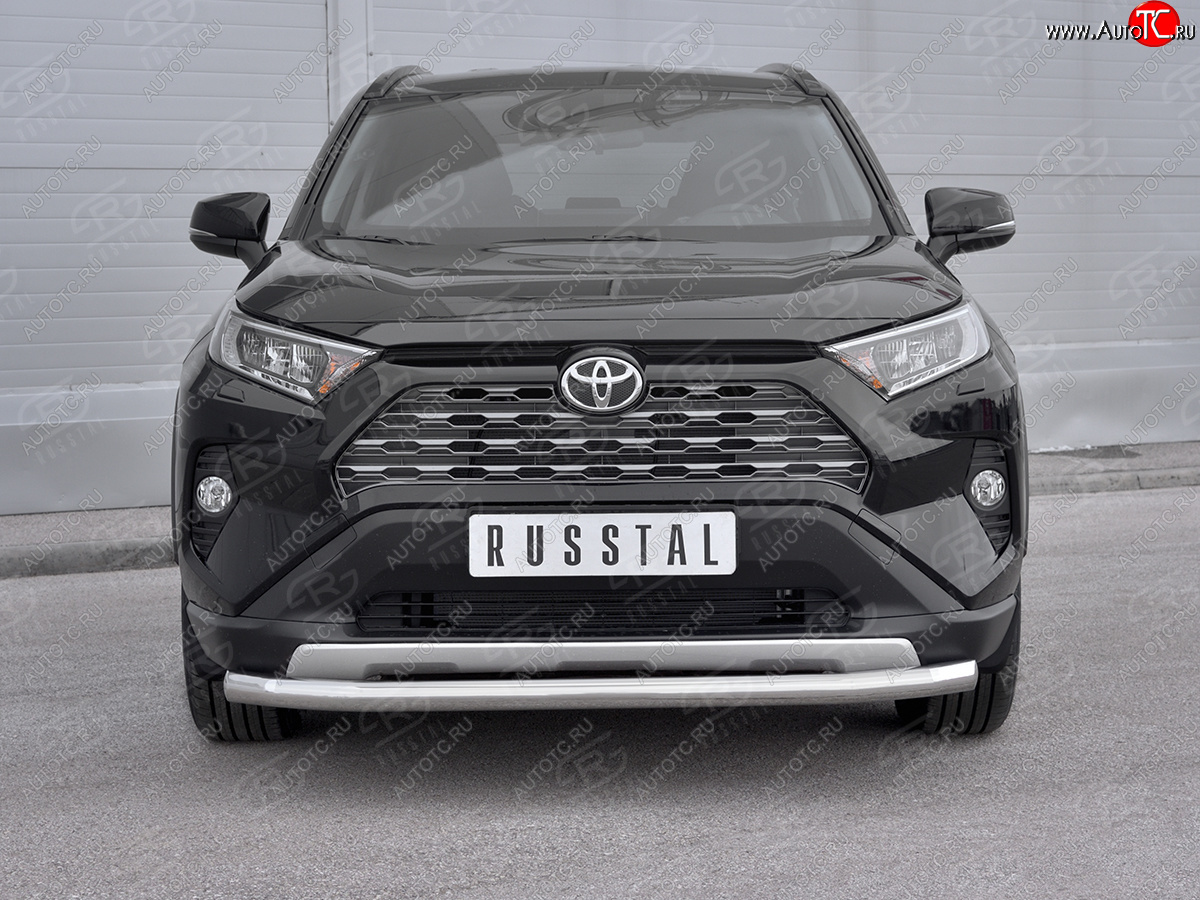 18 199 р. Защита переднего бампера (Ø63 мм, нержавейка) SLITKOFF Toyota RAV4 XA50 5 дв. дорестайлинг (2018-2024)  с доставкой в г. Йошкар-Ола