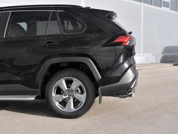 15 999 р. Защита заднего бампера (Ø75х42 мм, нержавейка) Russtal Toyota RAV4 XA50 5 дв. дорестайлинг (2018-2024)  с доставкой в г. Йошкар-Ола. Увеличить фотографию 4