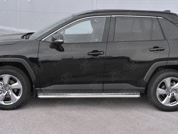 Пороги SLITKOFF d42 с листом Toyota RAV4 XA50 5 дв. дорестайлинг (2018-2024)