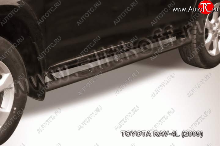 12 349 р. Защита порогов Slitkoff Toyota RAV4 XA30 5 дв. удлиненный 2-ой рестайлинг (2010-2013) (Цвет: серебристый)  с доставкой в г. Йошкар-Ола