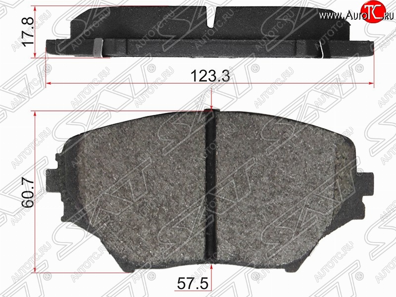 1 489 р. Колодки тормозные (передние) SAT  Toyota RAV4  CA20 (2000-2003) 3 дв. дорестайлинг, 5 дв. дорестайлинг  с доставкой в г. Йошкар-Ола