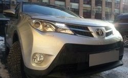 1 469 р. Сетка верхнего воздухозаборника переднего бампера Russtal  Toyota RAV4  XA40 (2012-2015) 5 дв. дорестайлинг (черная)  с доставкой в г. Йошкар-Ола. Увеличить фотографию 2