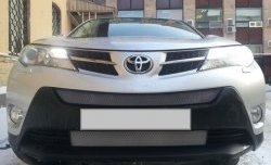 1 539 р. Сетка верхнего воздухозаборника переднего бампера Russtal  Toyota RAV4  XA40 (2012-2015) 5 дв. дорестайлинг (хром)  с доставкой в г. Йошкар-Ола. Увеличить фотографию 2