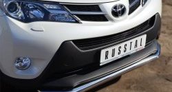 12 649 р. Одинарная защита переднего бампера диаметром 63 мм SLITKOFF  Toyota RAV4  XA40 (2012-2015) 5 дв. дорестайлинг  с доставкой в г. Йошкар-Ола. Увеличить фотографию 2