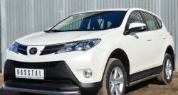 12 649 р. Одинарная защита переднего бампера диаметром 63 мм SLITKOFF  Toyota RAV4  XA40 (2012-2015) 5 дв. дорестайлинг  с доставкой в г. Йошкар-Ола. Увеличить фотографию 4