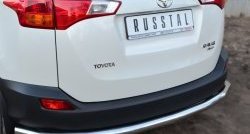 13 199 р. Одинарная защита заднего бампера из трубы диаметром 63 мм SLITKOFF  Toyota RAV4  XA40 (2012-2015) 5 дв. дорестайлинг  с доставкой в г. Йошкар-Ола. Увеличить фотографию 3