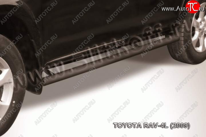 9 299 р. Защита порогов Slitkoff Toyota RAV4 XA30 5 дв. удлиненный дорестайлинг (2003-2008) (Цвет: серебристый)  с доставкой в г. Йошкар-Ола