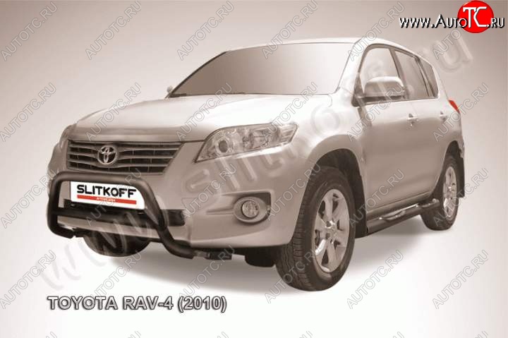 16 999 р. Кенгурятник d57 низкий Toyota RAV4 XA30 5 дв. удлиненный 2-ой рестайлинг (2010-2013) (Цвет: серебристый)  с доставкой в г. Йошкар-Ола