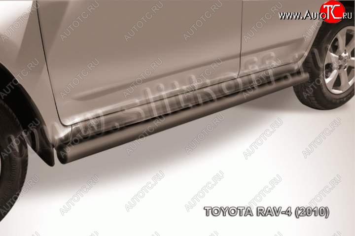 10 999 р. Защита порогов Slitkoff Toyota RAV4 XA30 5 дв. 2-ой рестайлинг (2010-2013) (Цвет: серебристый)  с доставкой в г. Йошкар-Ола