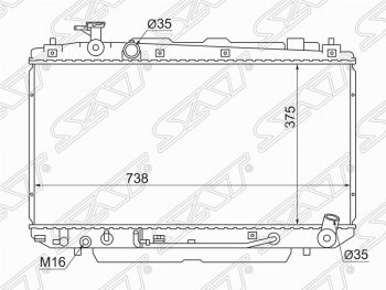 Радиатор двигателя SAT Toyota RAV4 CA20 3 дв. дорестайлинг (2000-2003)