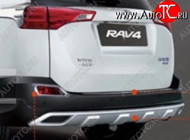 13 299 р. Накладка на задний бампер CT v3 Toyota RAV4 XA40 5 дв. дорестайлинг (2012-2015) (Неокрашенная)  с доставкой в г. Йошкар-Ола