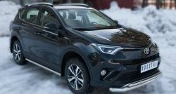 19 549 р. Защита переднего бампера (2 трубыØ63 и 42 мм, нержавейка) SLITKOFF  Toyota RAV4  XA40 (2015-2019) 5 дв. рестайлинг  с доставкой в г. Йошкар-Ола. Увеличить фотографию 4