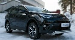 15 999 р. Защита переднего бампера (Ø75х42 мм, нержавейка) Russtal Toyota RAV4 XA40 5 дв. рестайлинг (2015-2019)  с доставкой в г. Йошкар-Ола. Увеличить фотографию 4