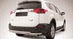 Двойная защита заднего бампера из труб диаметрами по 57 мм Slitkoff Toyota (Тойота) RAV4 (рав)  XA40 (2012-2015) XA40 5 дв. дорестайлинг