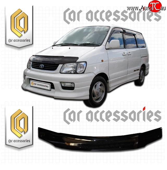 1 899 р. Дефлектор капота CA-Plastic  Toyota Town Ace  3 (1996-2008) (Classic черный, Без надписи)  с доставкой в г. Йошкар-Ола