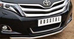 12 999 р. Одинарная защита переднего бампера диаметром 42 мм SLITKOFF Toyota Venza GV10 рестайлинг (2012-2016)  с доставкой в г. Йошкар-Ола. Увеличить фотографию 2