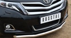 14 999 р. Одинарная защита переднего бампера диаметром 63 мм SLITKOFF Toyota Venza GV10 рестайлинг (2012-2016)  с доставкой в г. Йошкар-Ола. Увеличить фотографию 2