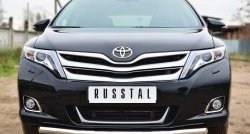 13 649 р. Одинарная защита переднего бампера диаметром 57 мм SLITKOFF  Toyota Venza  GV10 (2012-2016) рестайлинг (нержавейка полированная)  с доставкой в г. Йошкар-Ола. Увеличить фотографию 1