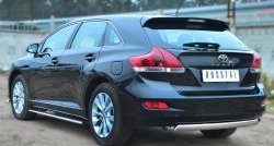 16 849 р. Защита заднего бампера (Ø75x42 мм, нержавейка) Russtal Toyota Venza GV10 рестайлинг (2012-2016)  с доставкой в г. Йошкар-Ола. Увеличить фотографию 3