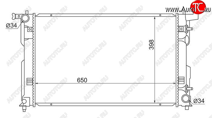 8 299 р. Радиатор двигателя SAT  Toyota Vista Ardeo  V50 (1998-2000) дорестайлинг универсал  с доставкой в г. Йошкар-Ола