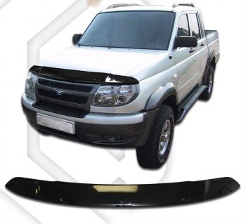 Дефлектор капота CA-Plastiс Уаз (uaz) Патриот (Patriot)  23632 (2008-2014) 23632 дорестайлинг пикап