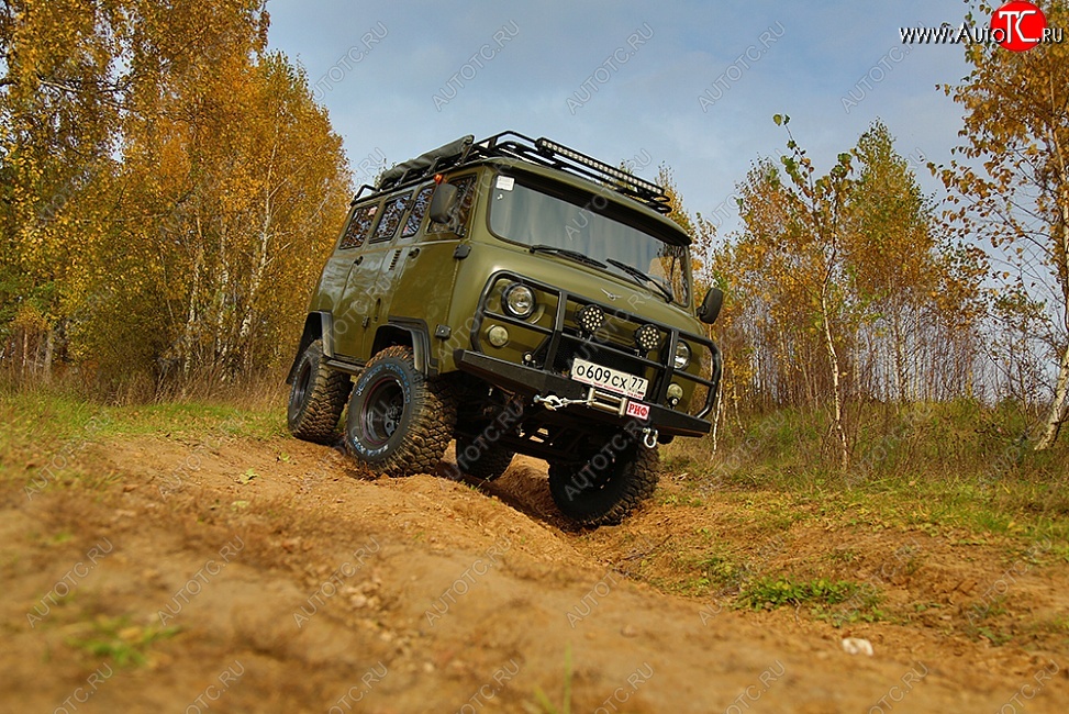 27 649 р. Бампер передний РИФ (силовой) Уаз Буханка 452 2206 микроавтобус (1965-2024) (С защитной дугой, без внутренних усилителей)  с доставкой в г. Йошкар-Ола